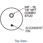 Firestone Single Convoluted Air Spring - Combo Stud